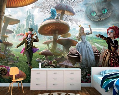 Alice in Wonderland Kinderkamer Behang