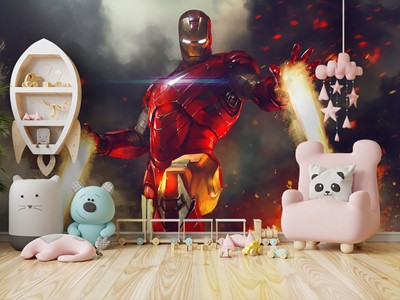Kinderkamerbehang met Iron Man-thema