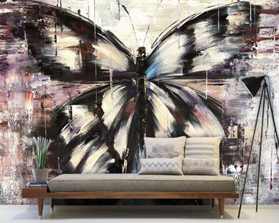 Behang met vlinderthema