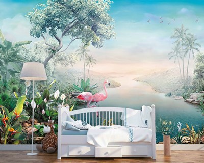 Tropisch Jungle Behang voor Babykamer