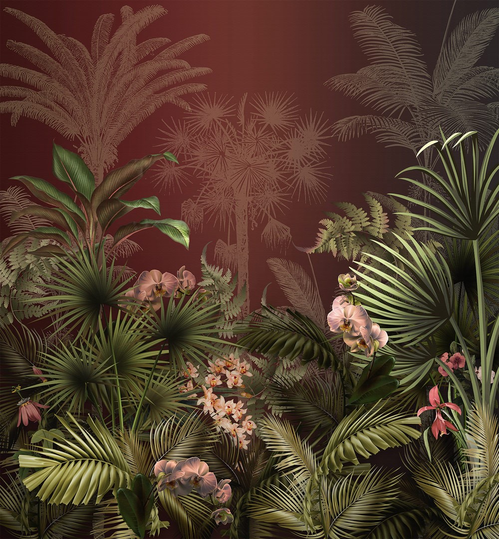 Tropische Jungle Bladeren Behang