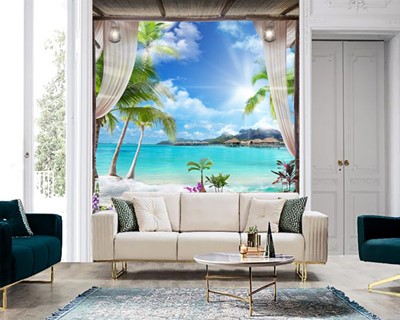 Zee Pier Landschap Behang
