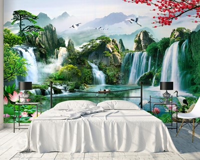 Waterval Landschap Wallpaper 3D