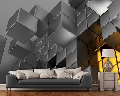 Design Office 3D Cubes Wallpaper