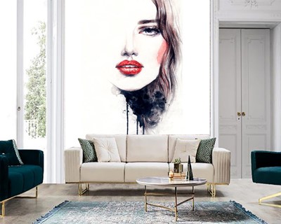 Lady Face Wallpaper schilderen