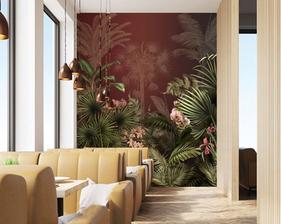 Tropische Jungle Bladeren Behang