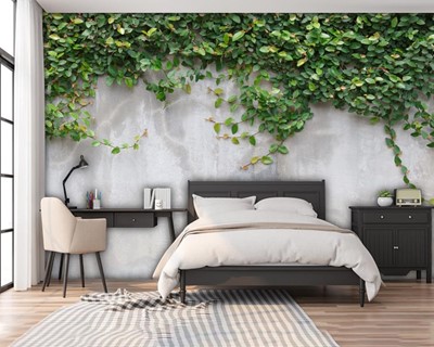 3D Ivy Beton Behang