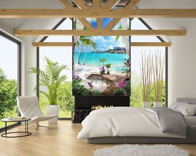 Zee Pier Landschap Behang