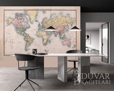 Oude Wereldkaart Achtergrond