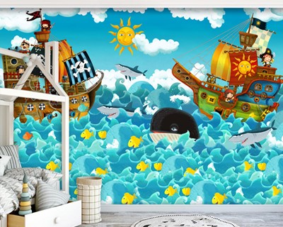 Kinderkamer Matroos Behang