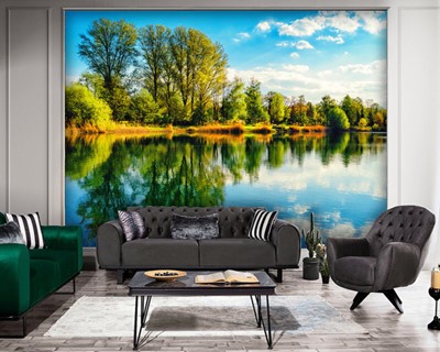  3D meerlandschap behang