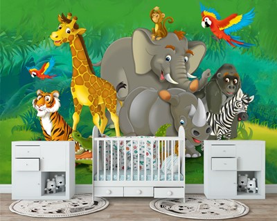 Dierentuin Kinderkamer Behang