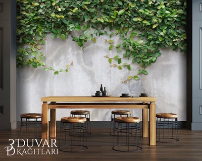 3D Ivy Beton Behang