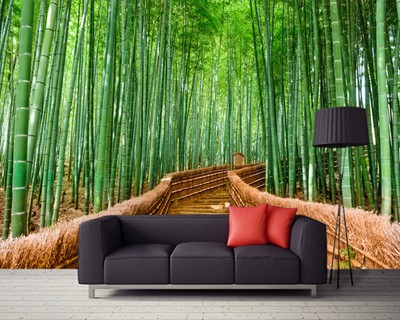 Bamboe Boslandschap Behang