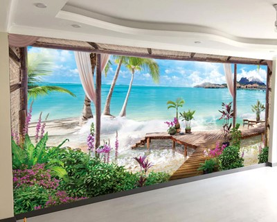 Zee Landschap Foto Wallpaper 3D