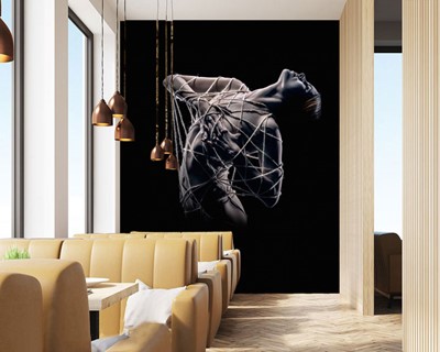 Vrouw gewikkeld in touw Foto Wallpaper