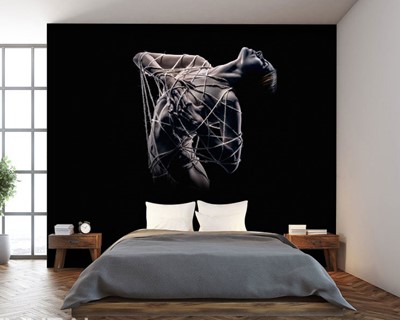 Vrouw gewikkeld in touw Foto Wallpaper