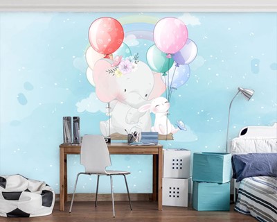 Olifant Foto Wallpaper voor Babykamer