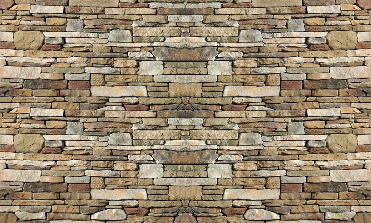 Stenen muur behang