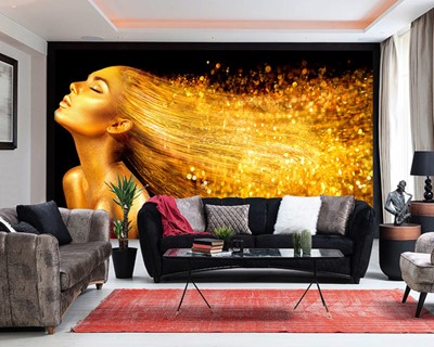 Gouden Haired Woman Wallpaper