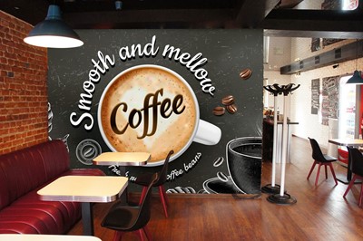 Koffieboon Cafe Behang
