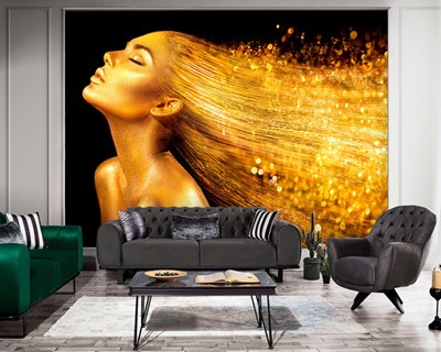 Gouden Haired Woman Wallpaper