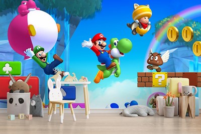 Super Mario Kinderkamer Behang