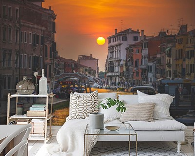 Venetië Zonsondergang Achtergrond