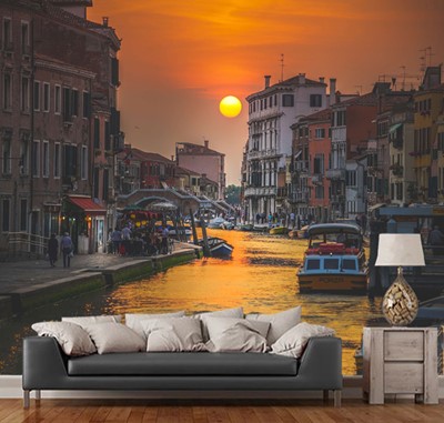 Venetië Zonsondergang Achtergrond