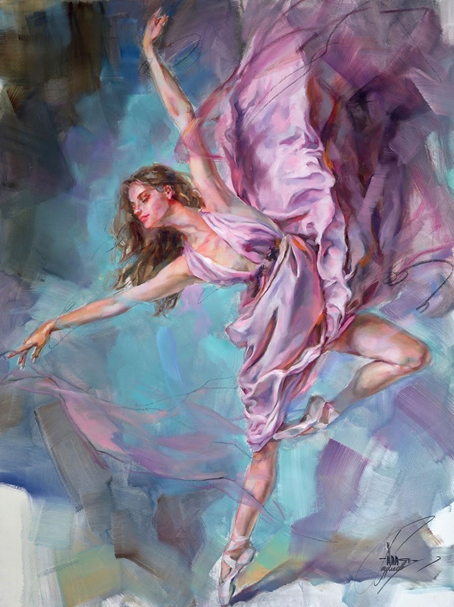Dansende Vrouw Canvas Behang