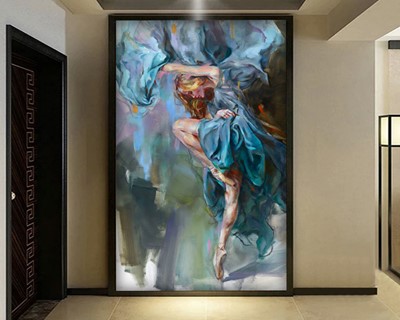 Ballet Vrouw Canvas Behang