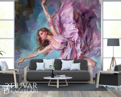 Dansende Vrouw Canvas Behang