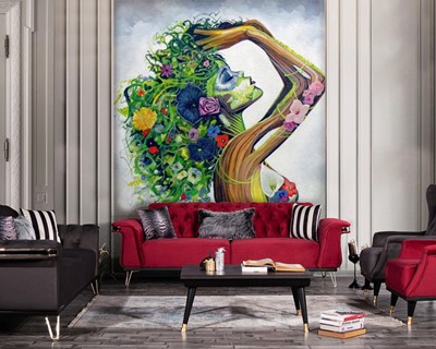 Canvasbehang met natuurthema