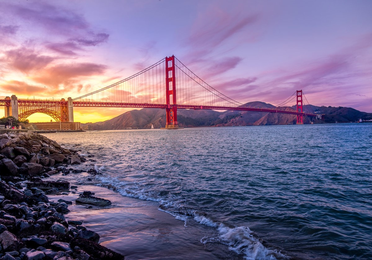 3D Golden Gate Bridge-achtergrond