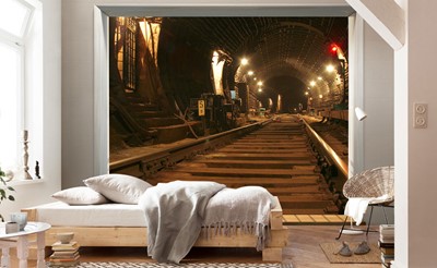 Metrotunnel 3D-achtergrond