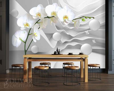 Orchideebloem 3D-achtergrond