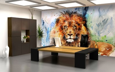 Lion Picture Wallpaper voor de Executive Kamer