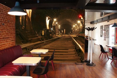 Metrotunnel 3D-achtergrond