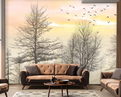 Bomen Thema Wallpaper 3D