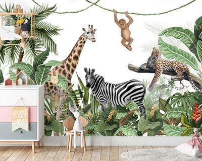 Safari Behang Babykamer