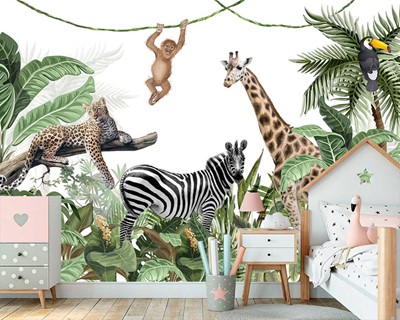 Safari Behang Babykamer