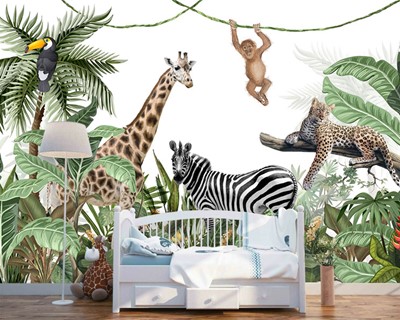 Safari Behang Babykamer