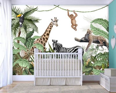 Safari Behang Babykamer