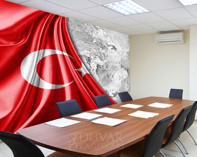 Turkse Vlag Foto 3D Wallpaper