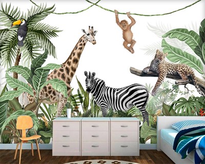 Safari Behang Babykamer