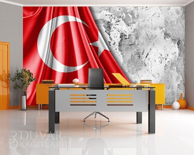 Turkse Vlag Foto 3D Wallpaper