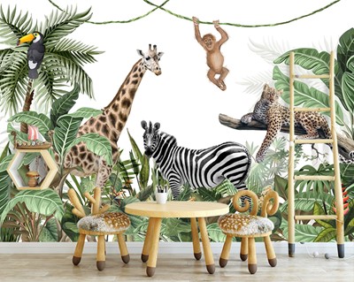 Safari Behang Babykamer