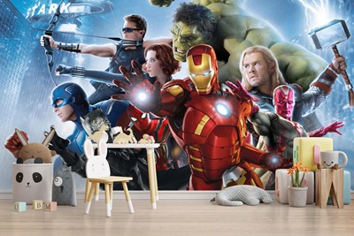 Avengers Team Kinderkamer Behang