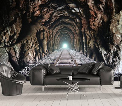 3D-achtergrond met tunnelweergave