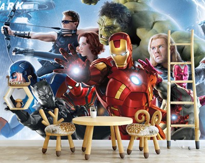 Avengers Team Kinderkamer Behang